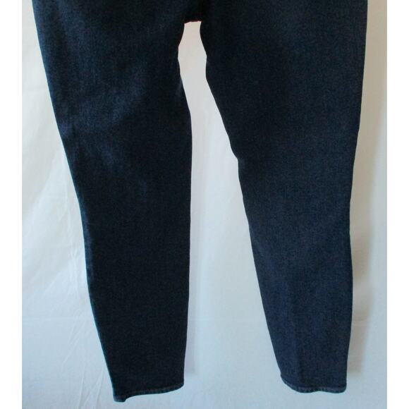 H & M Women's Mid Rise Dark Wash Straight Leg Zip Front Blue Jeans Size 12 - Picture 6 of 8